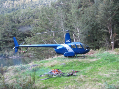 ZK-HBQ R44 II. Courtesy of Helicopter Charter Karamea.