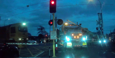 Freight train colliding with truck on level crossing in Waikanae, Credit Goodmans