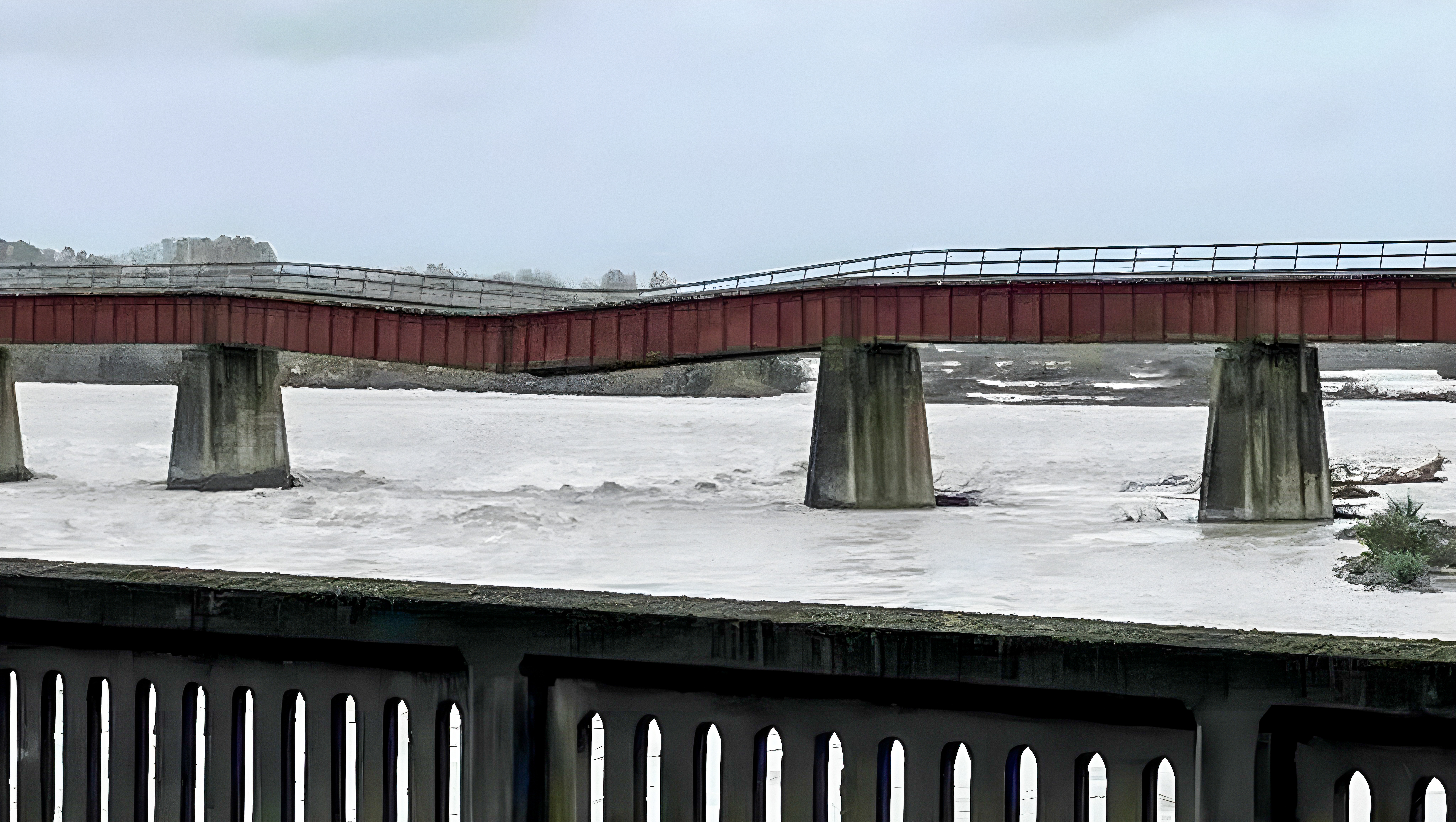 Collapsed bridge photo