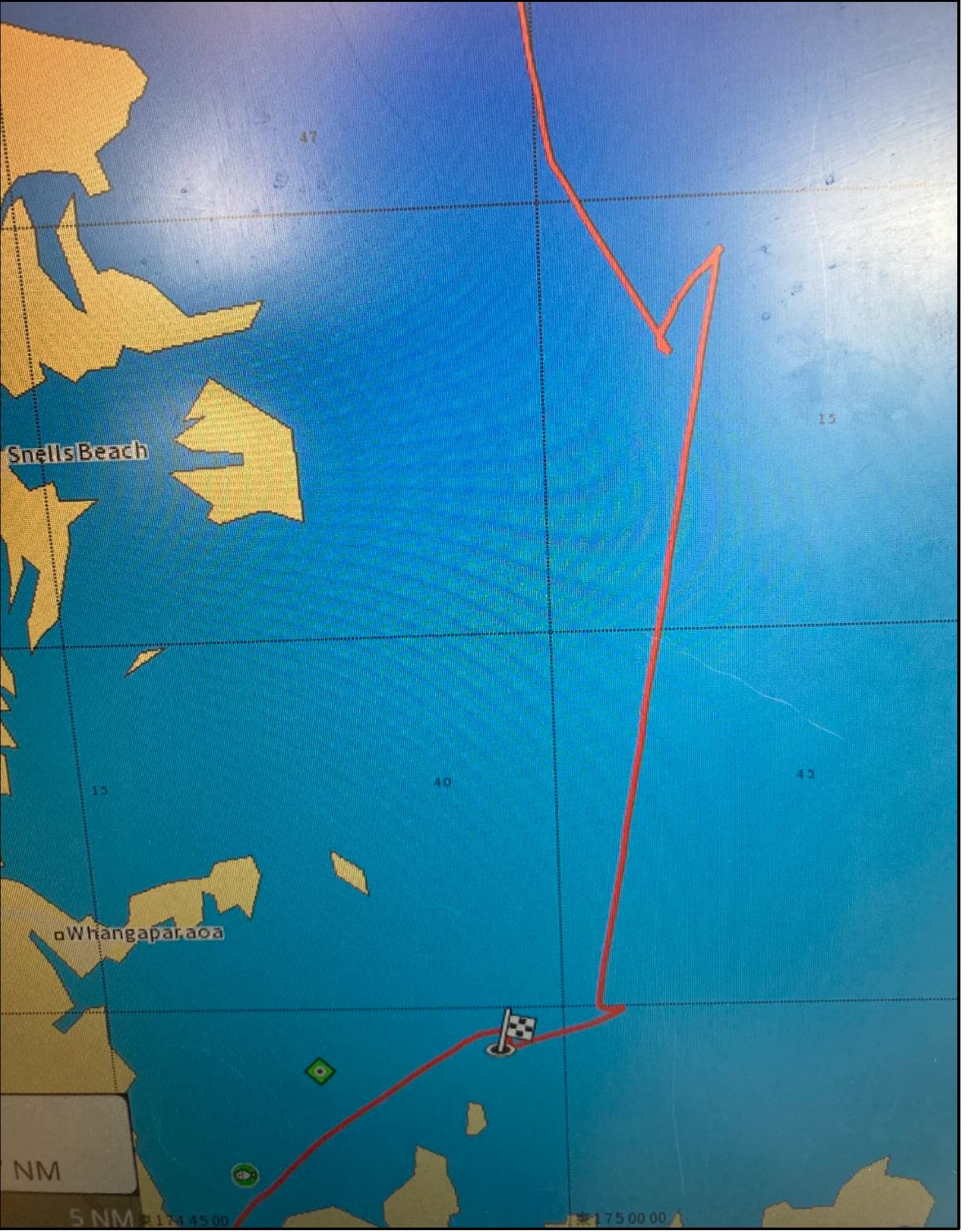 Figure 10: Chart plotter display on Chokyu Maru No.68