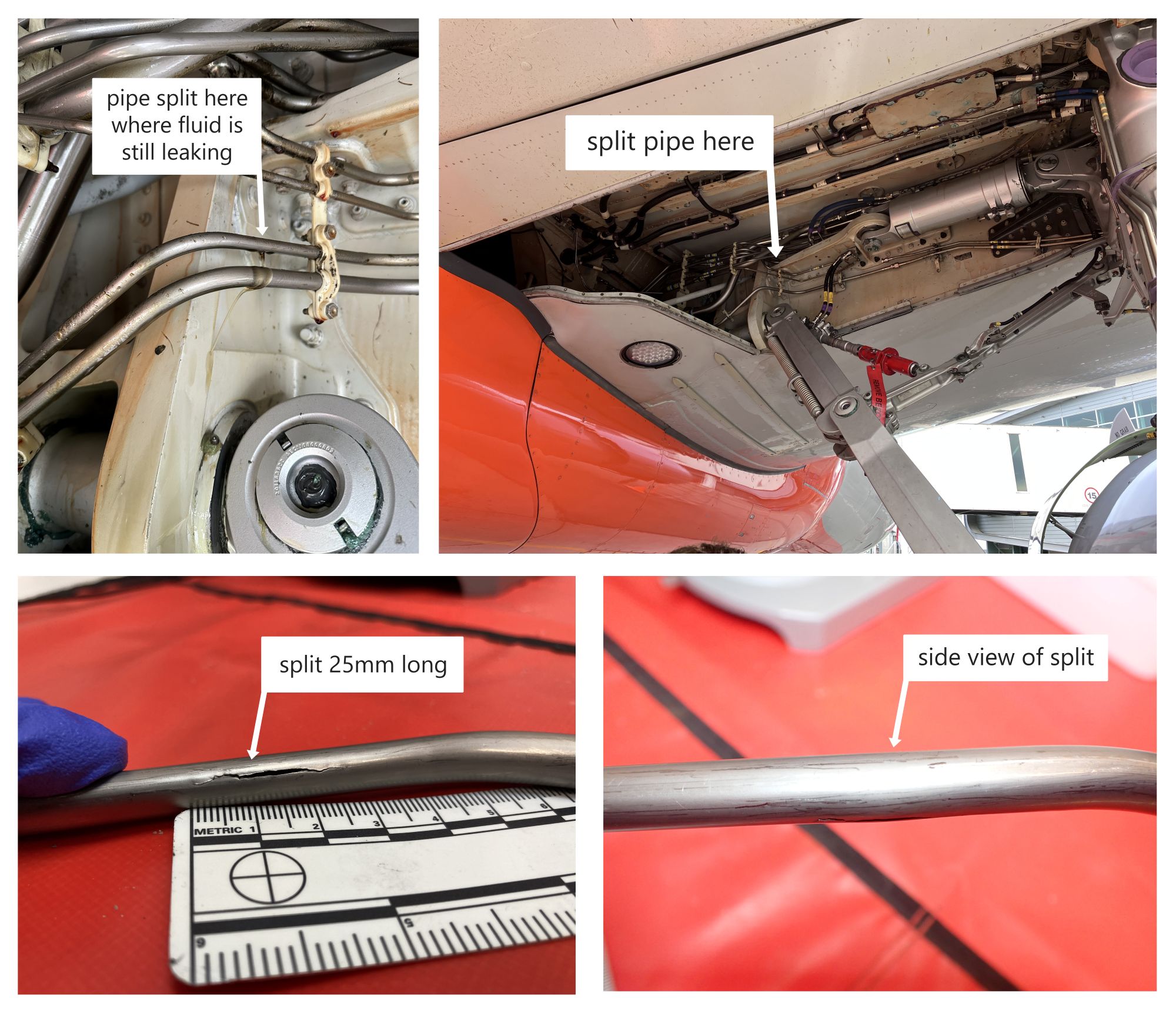 Hydraulic pipe failure