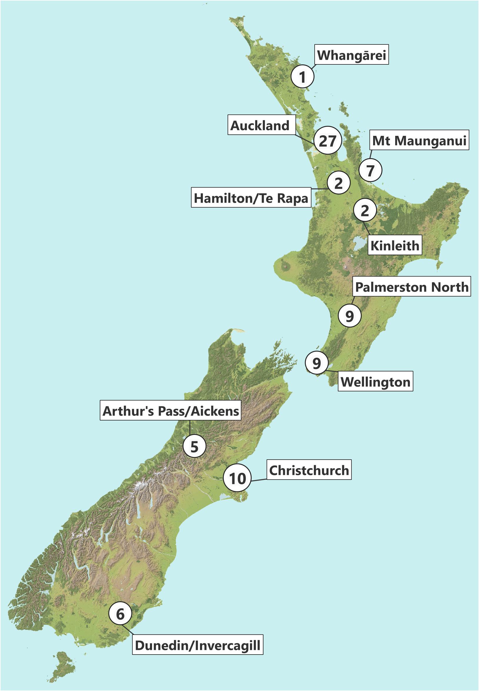 KiwiRail’s national roll away numbers by location from 2015 to 2024