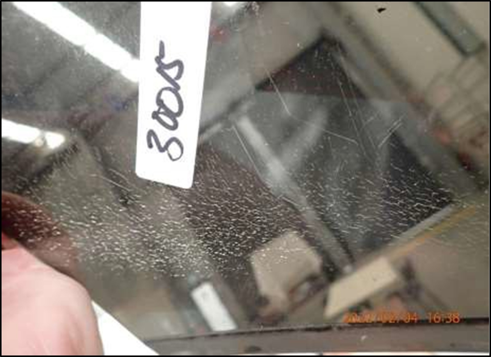 Figure 17: Crazing in centre-right windshield