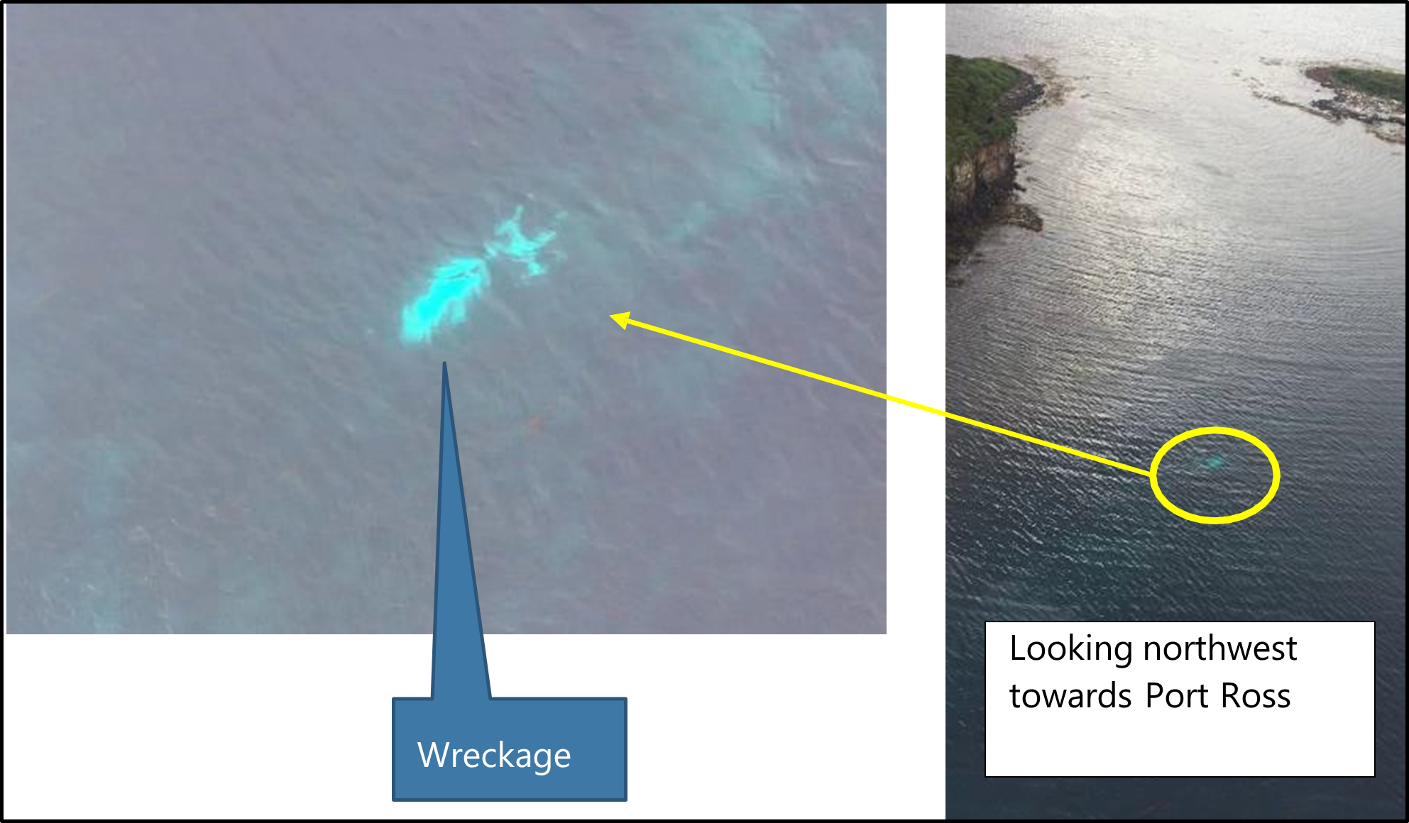 Photo of wreckage location