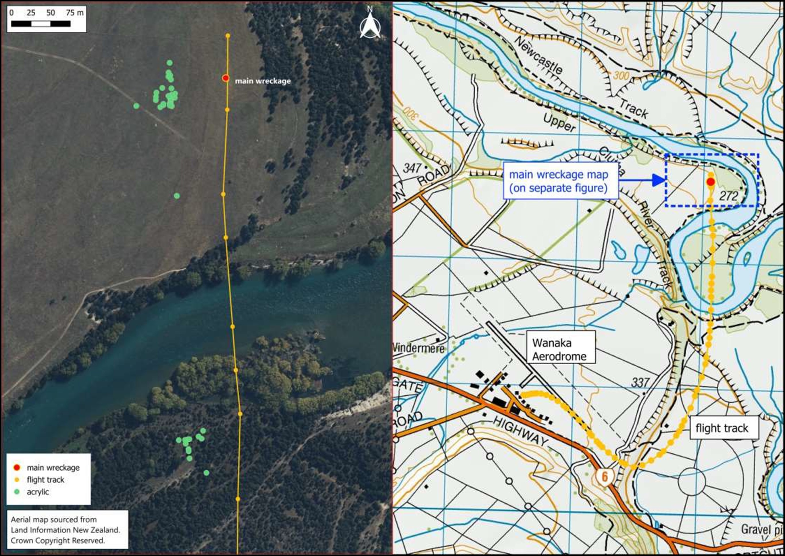 Figure 4: Overview of wreckage distribution