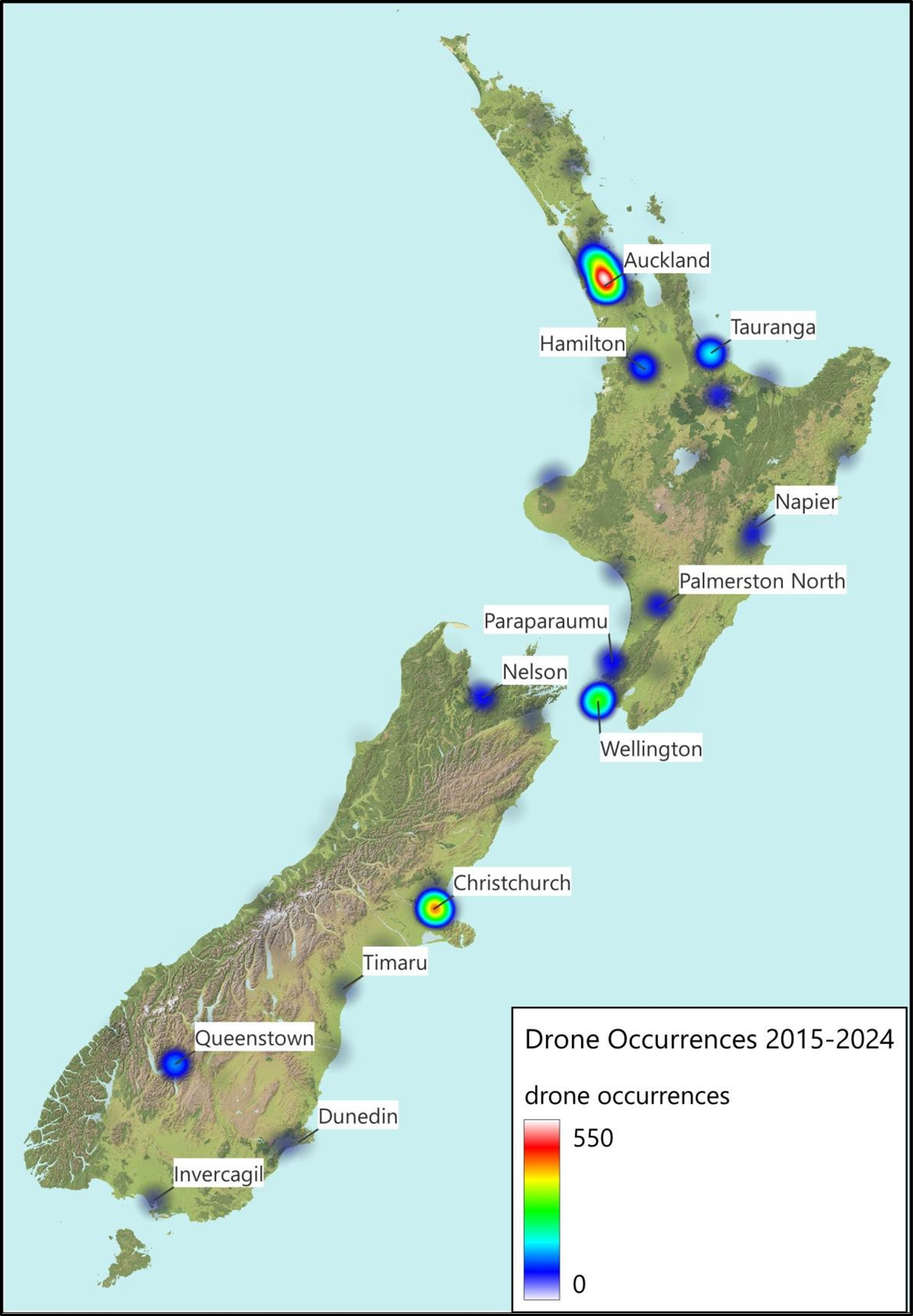 Figure 4: Distribution of reported drone incidents 2015–2024