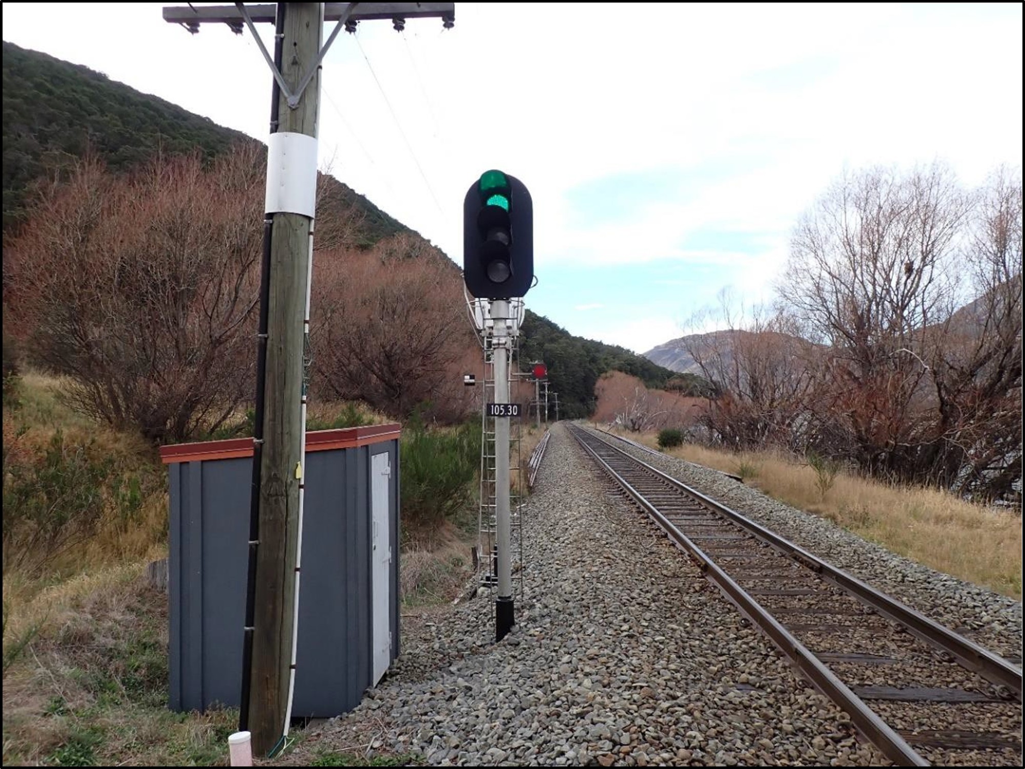 Intermediate signal 10530 (displayed yellow, not green, at the time of the incident)