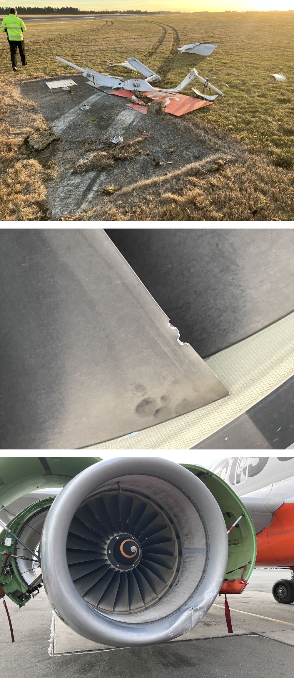 Engine damage from MAGS sign impact