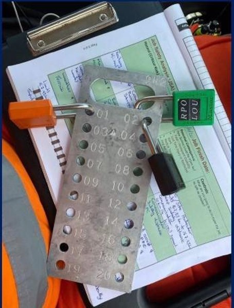 KiwiRail frame and padlock system