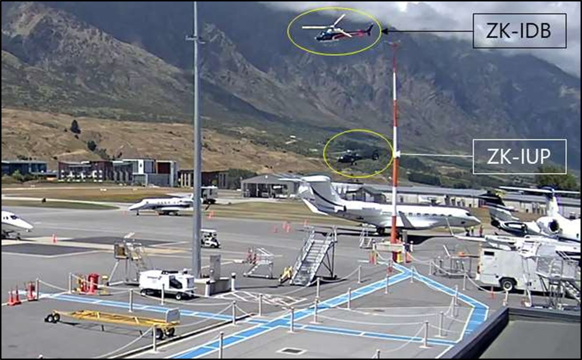 Figure 9: CCTV footage of the apron towards runway 14/32 (Credit: Queenstown Airport Corporation)