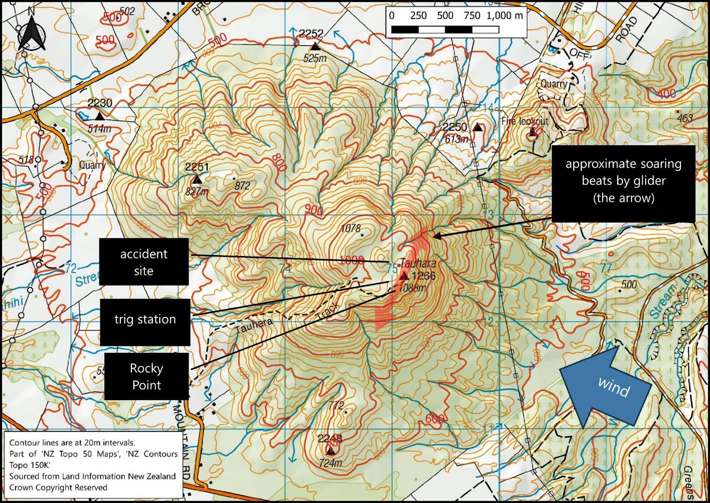 Map of Mount Tauhara