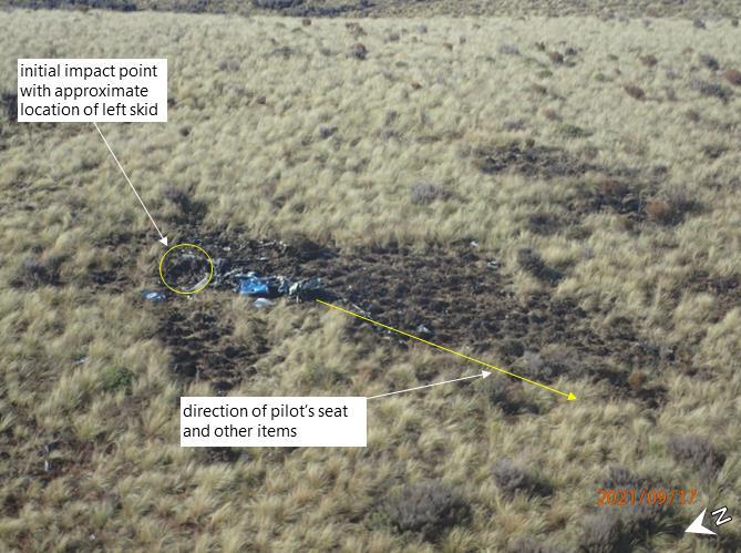 Aerial view of main wreckage