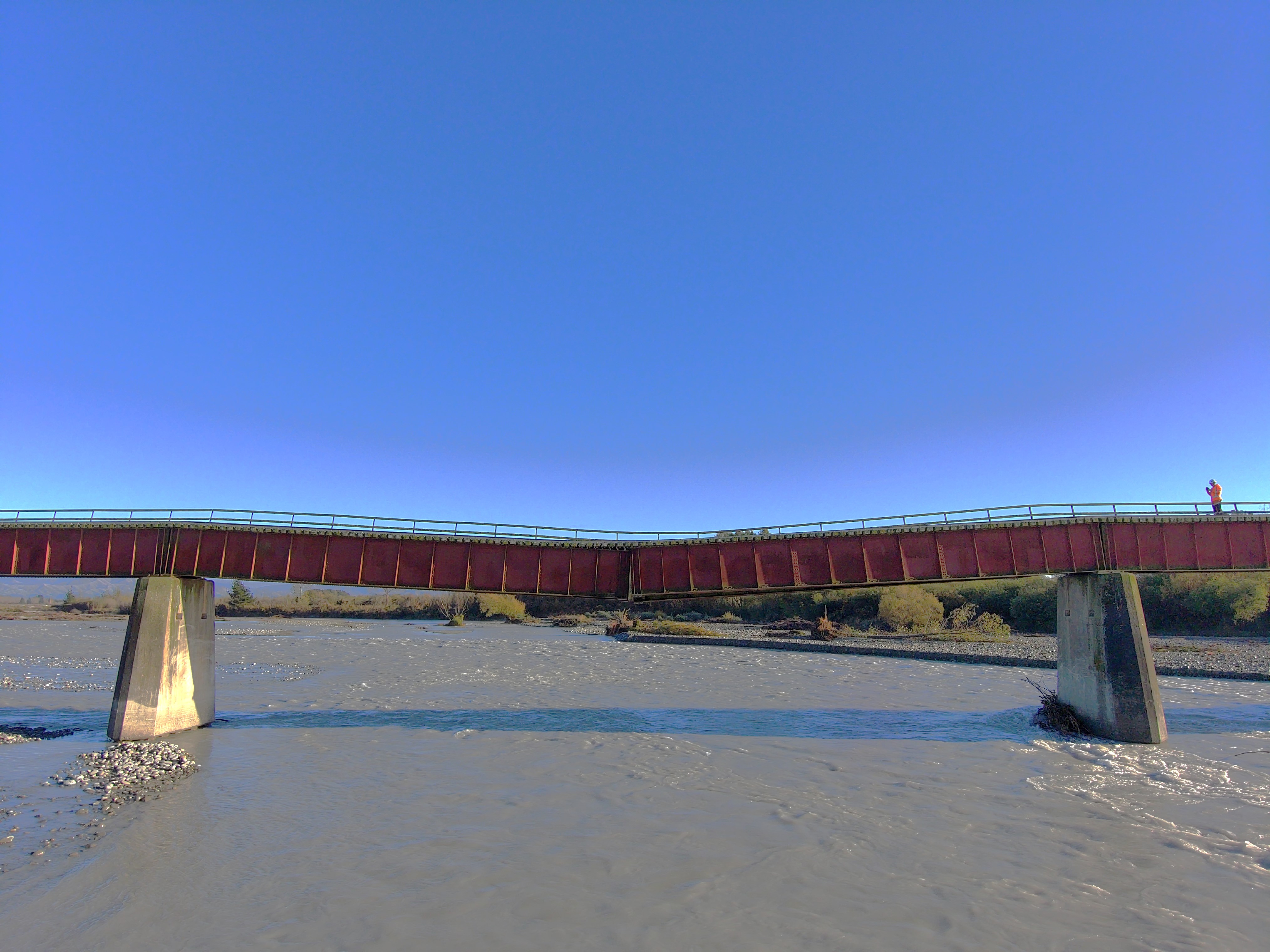 Bridge 57, in the days after the sag was noticed. TAIC Photo