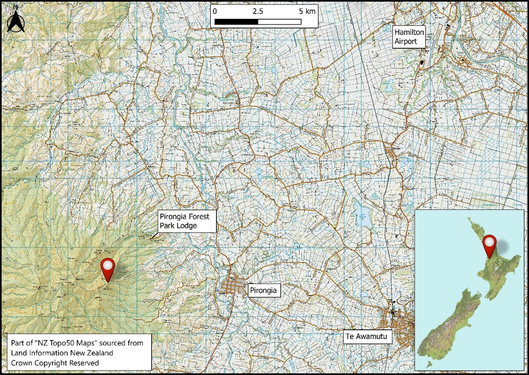 Figure 2: Location of accident (Credit: Land Information New Zealand | Toitū Te Whenua)