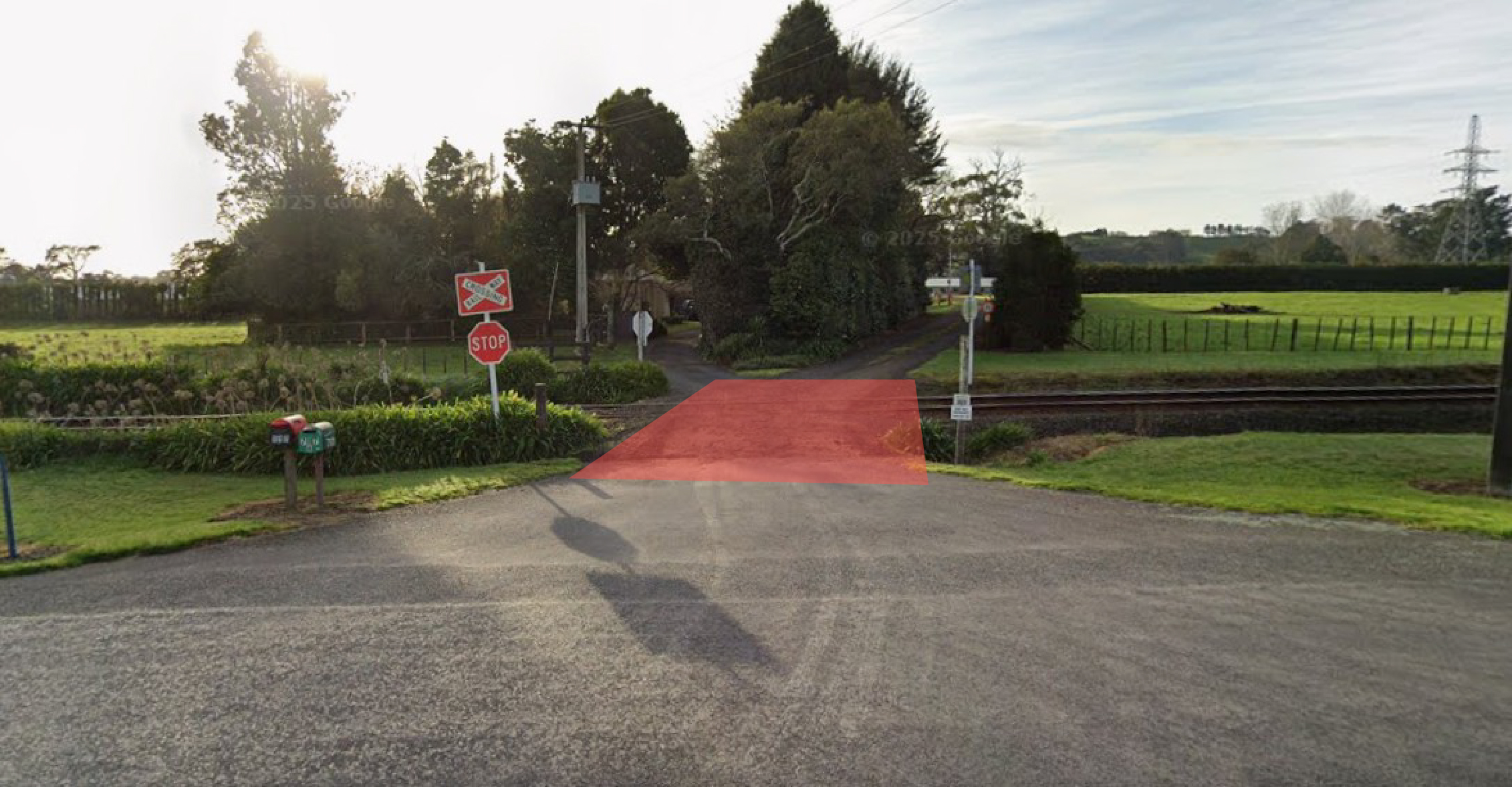 Area of the accident, near New Plymouth