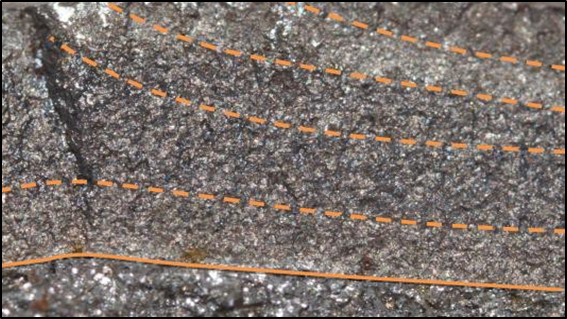 Fatigue crack changes over a period of time