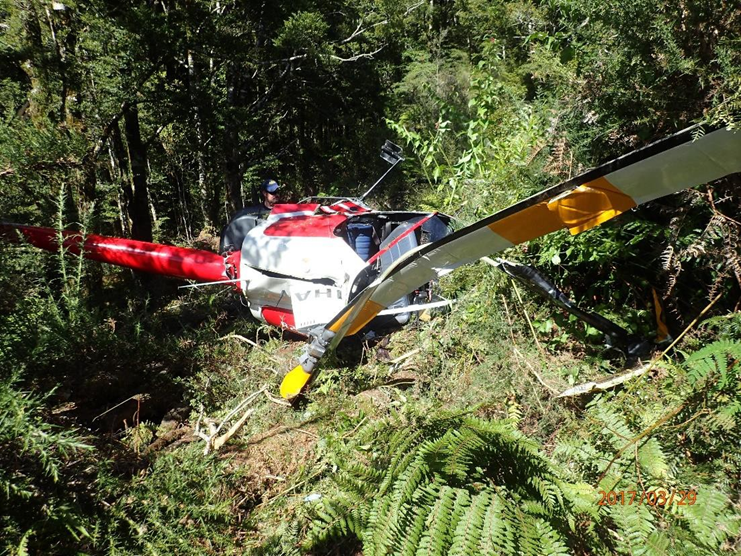 The main helicopter wreckage