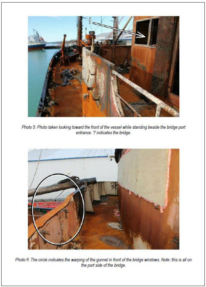 Fire investigation report in part