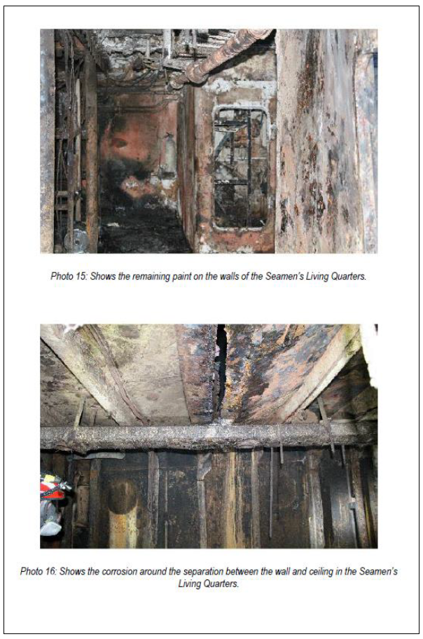 Fire investigation report in part