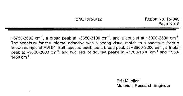 NTSB Materials Laboratory report