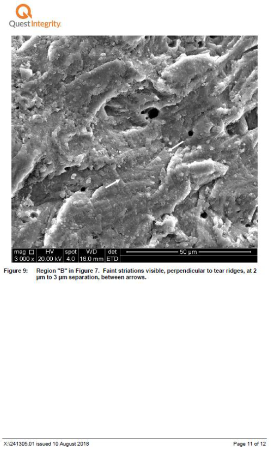 Quest Integrity NZL metallurgical examination report