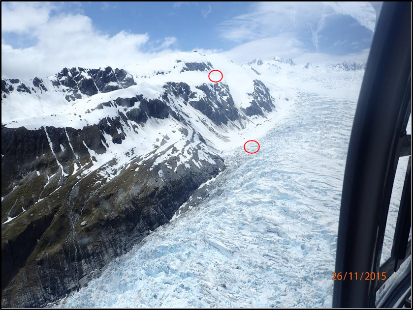Figure 1. Chancellor Shelf, with accident site below