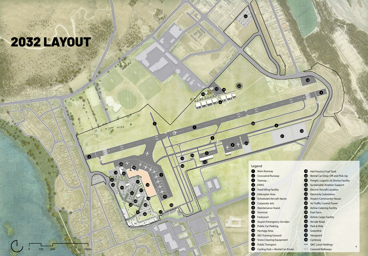 Figure 12: Queenstown aerodrome proposed layout. (Credit: Queenstown Airport Corporation)