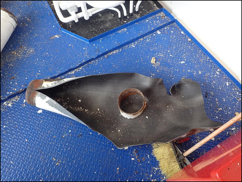 Failed nitrogen cylinder