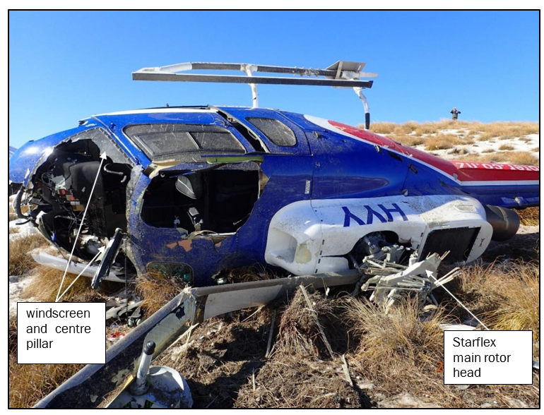 Helicopter wreckage
