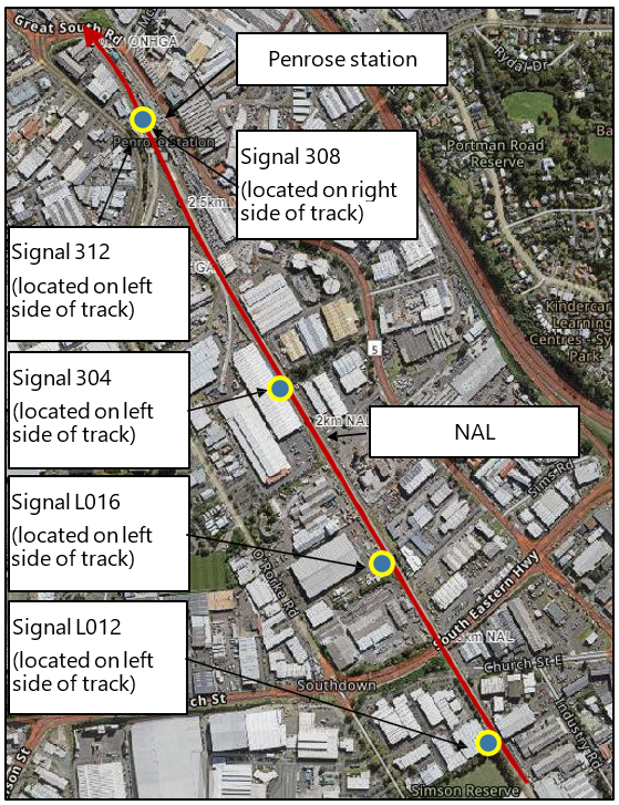 Approach to Penrose Station on the NAL