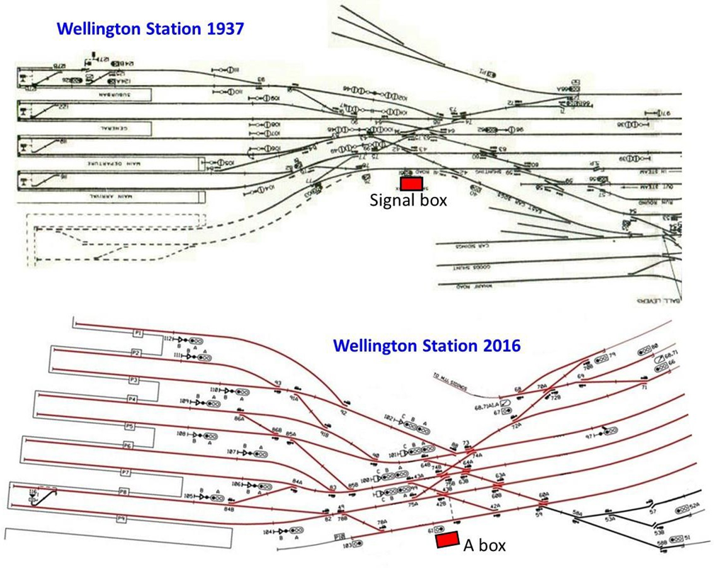 Wellington Station 1937 and 2016