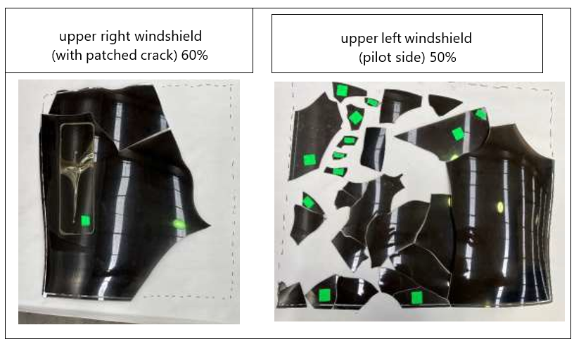 The images showing reconstructed windshields