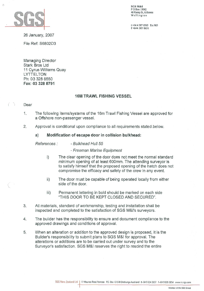 Watertight escape hatch details