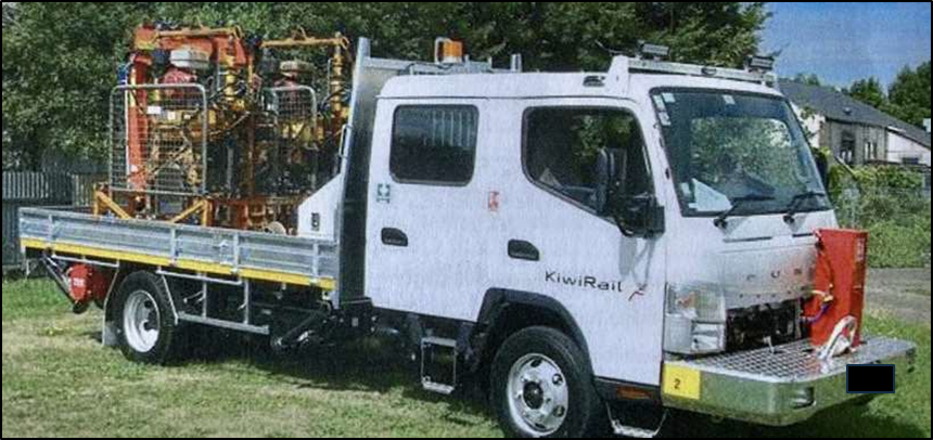 Photo of the Hi-Rail vehicle 2 (HRV2) before the accident