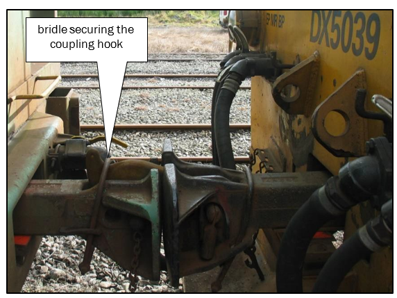 Coupling hook and bridle security arrangements on a standard coupler mechanism