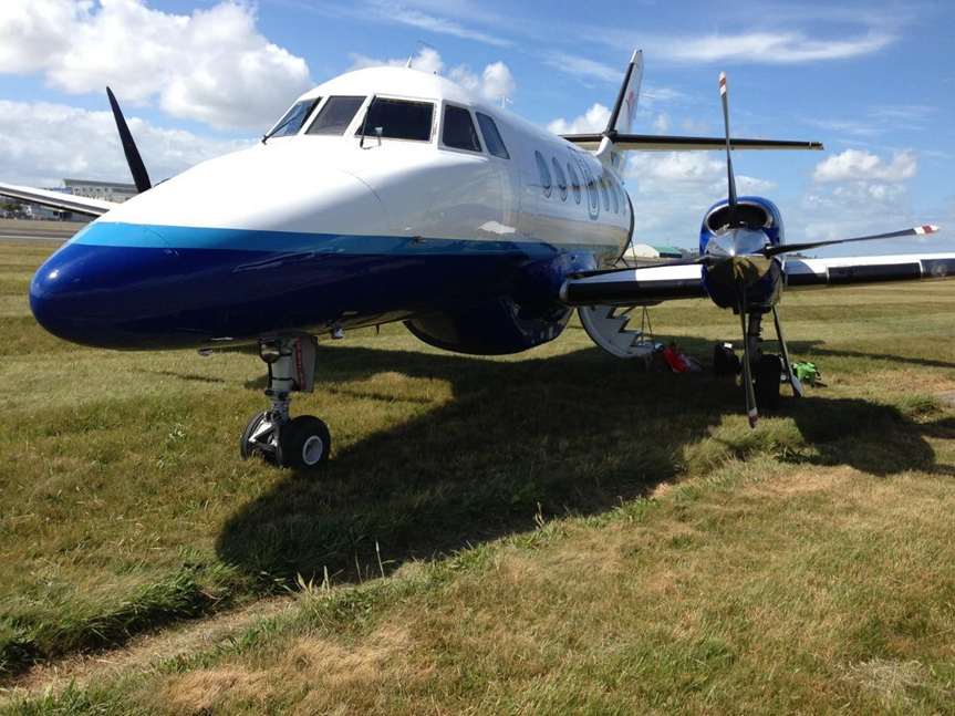 The aeroplane where it stopped