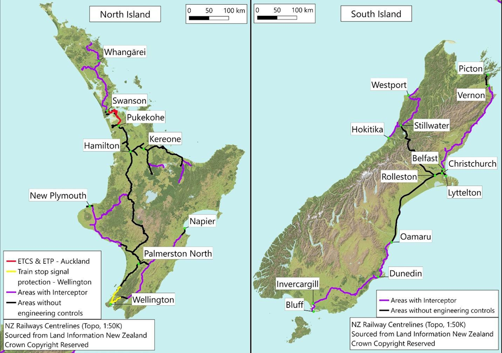 Locations of engineering safety systems
