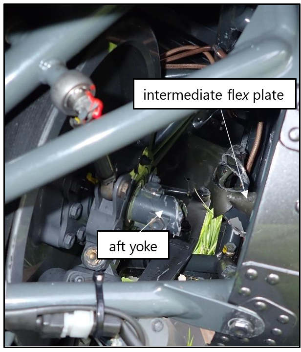 Torsional failure of the aft yoke