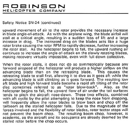 Robinson Safety Notices