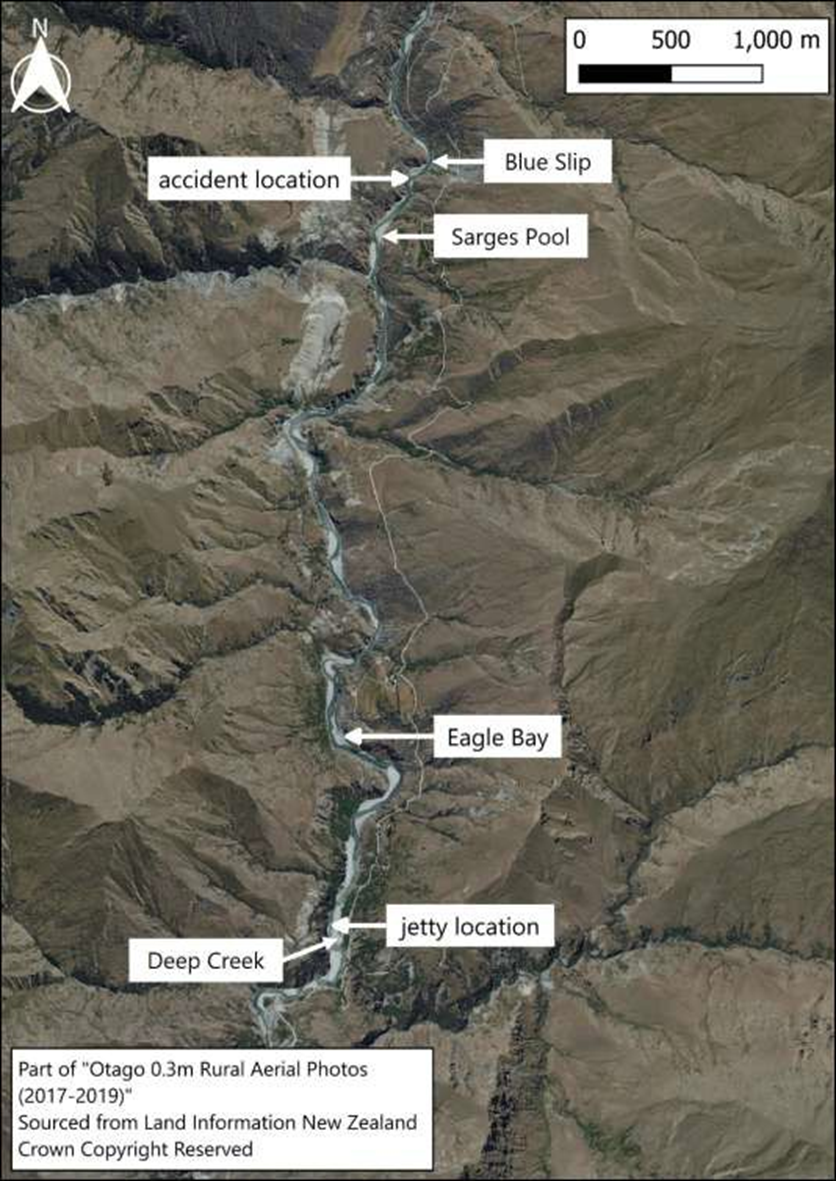 Locations on the jet boat tour