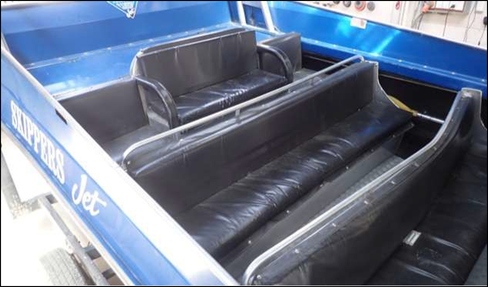 Deformation of seating and handrail from passenger’s impact