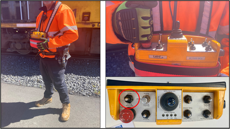 Remote-control pack as worn by an RCO