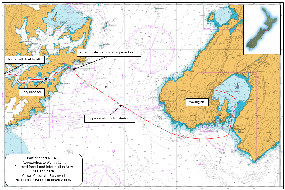 Chart of the general area of the incident