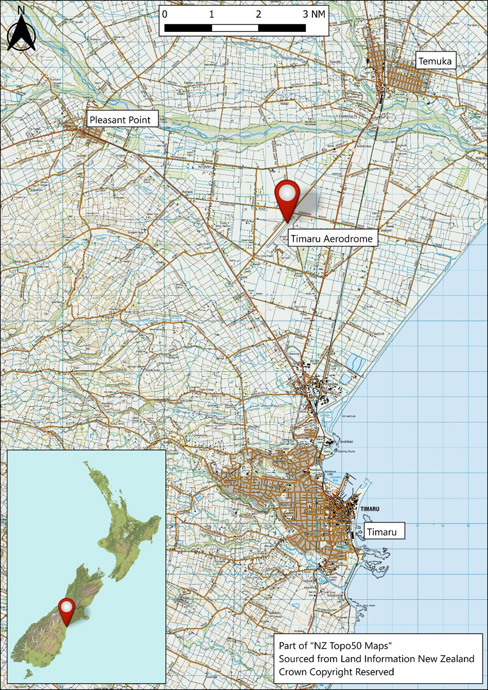 Location of incident (Credit: Land Information New Zealand Toitū Te Whenua)