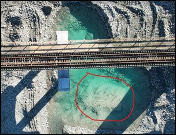 Final location of Pier 8 (Credit: KiwiRail)