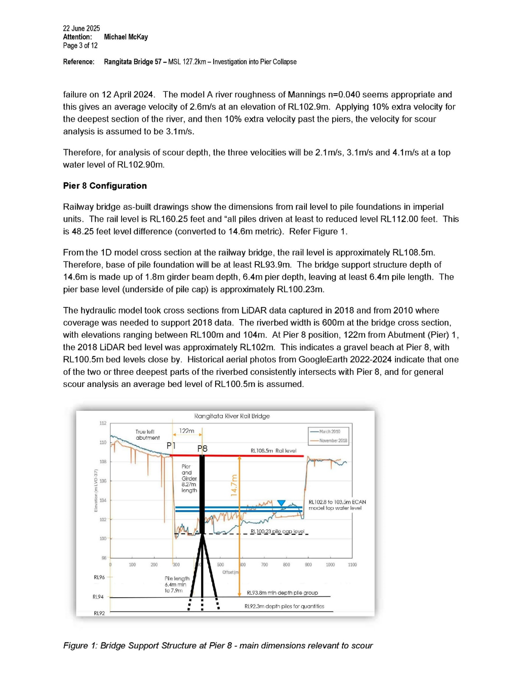 Stantec report on the structural analysis of pier stability