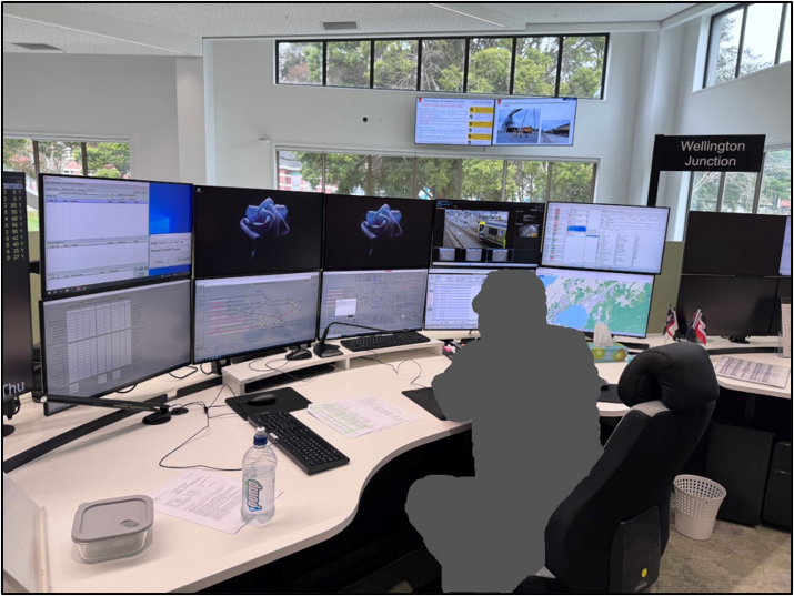 Figure 3: Wellington Junction train control desk