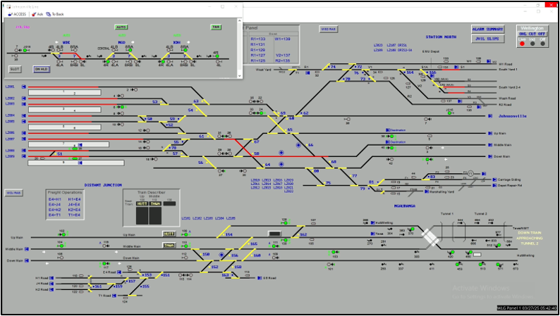 Figure 4: Train control mimic screen