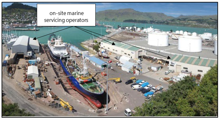 Figure 11: Lyttelton dry dock layout (Credit: Lyttelton Port Company)