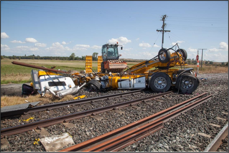 Damage to the truck (photograph provided by New Zealand Police)